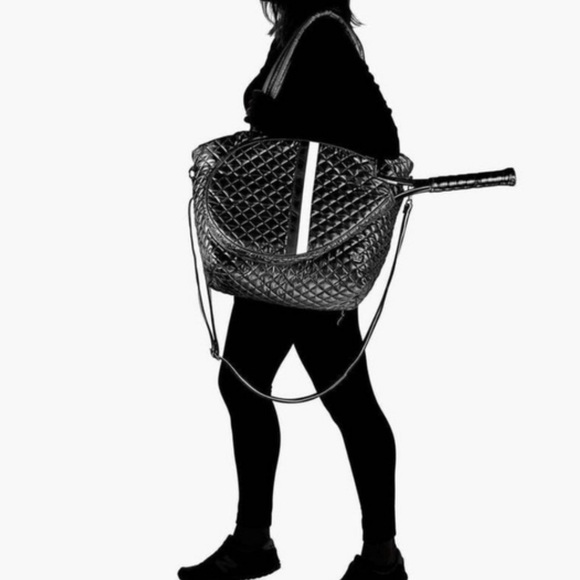 OLIVER THOMAS KITCHEN SINK TENNIS RACKET TOTE BAG SOLD OUT BLACK- NO LONG STRAP - Picture 3 of 11